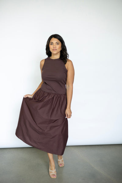 Classy drop waist dress
