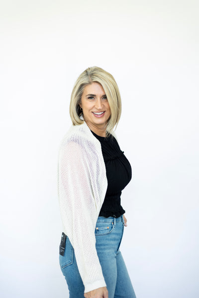 Elevated open knit cardigan