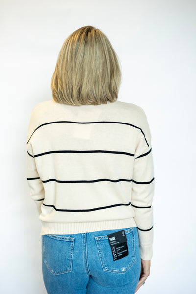 Striped Pattern Sweater Top