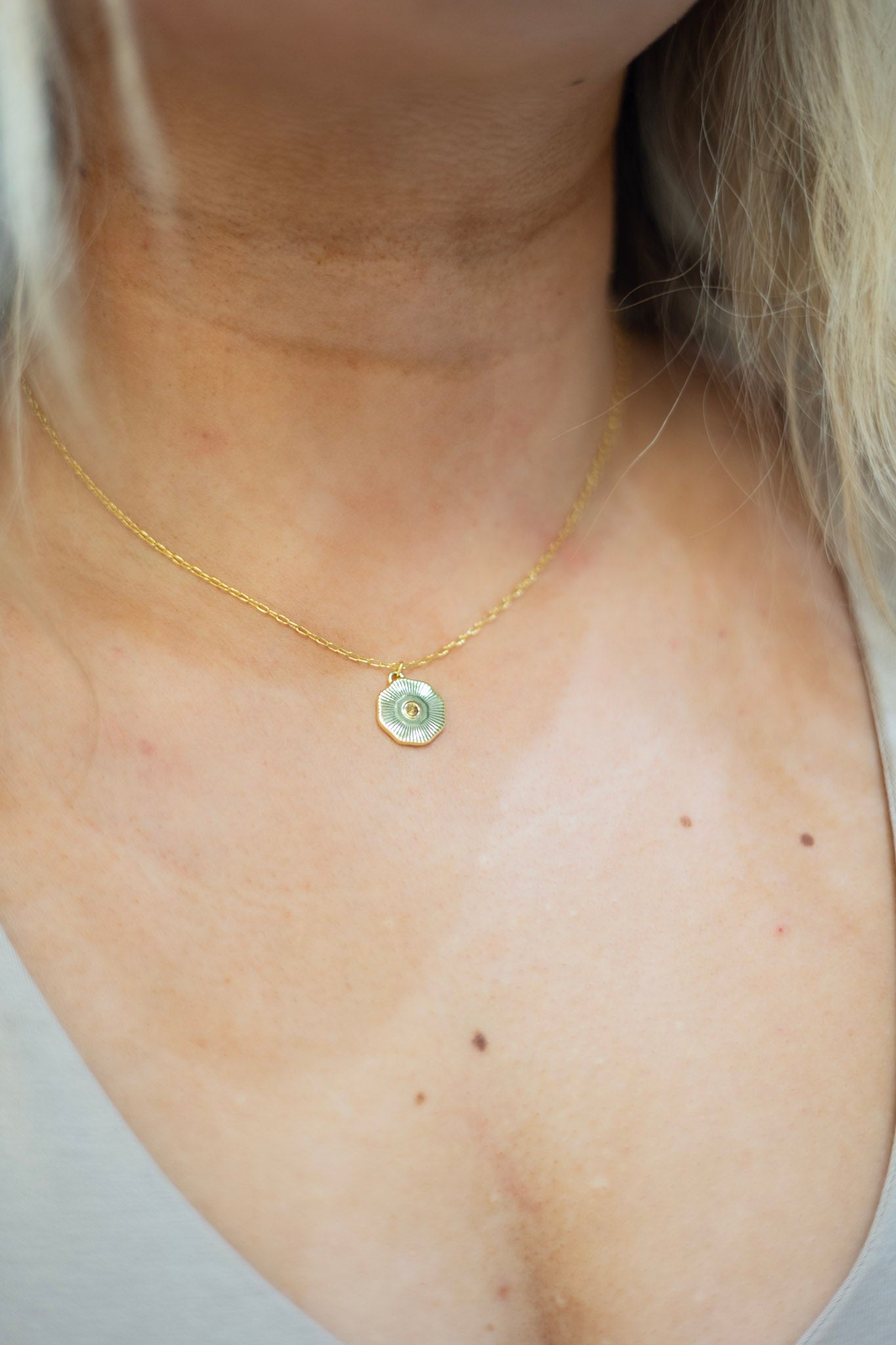 Birthstone Coin Necklace