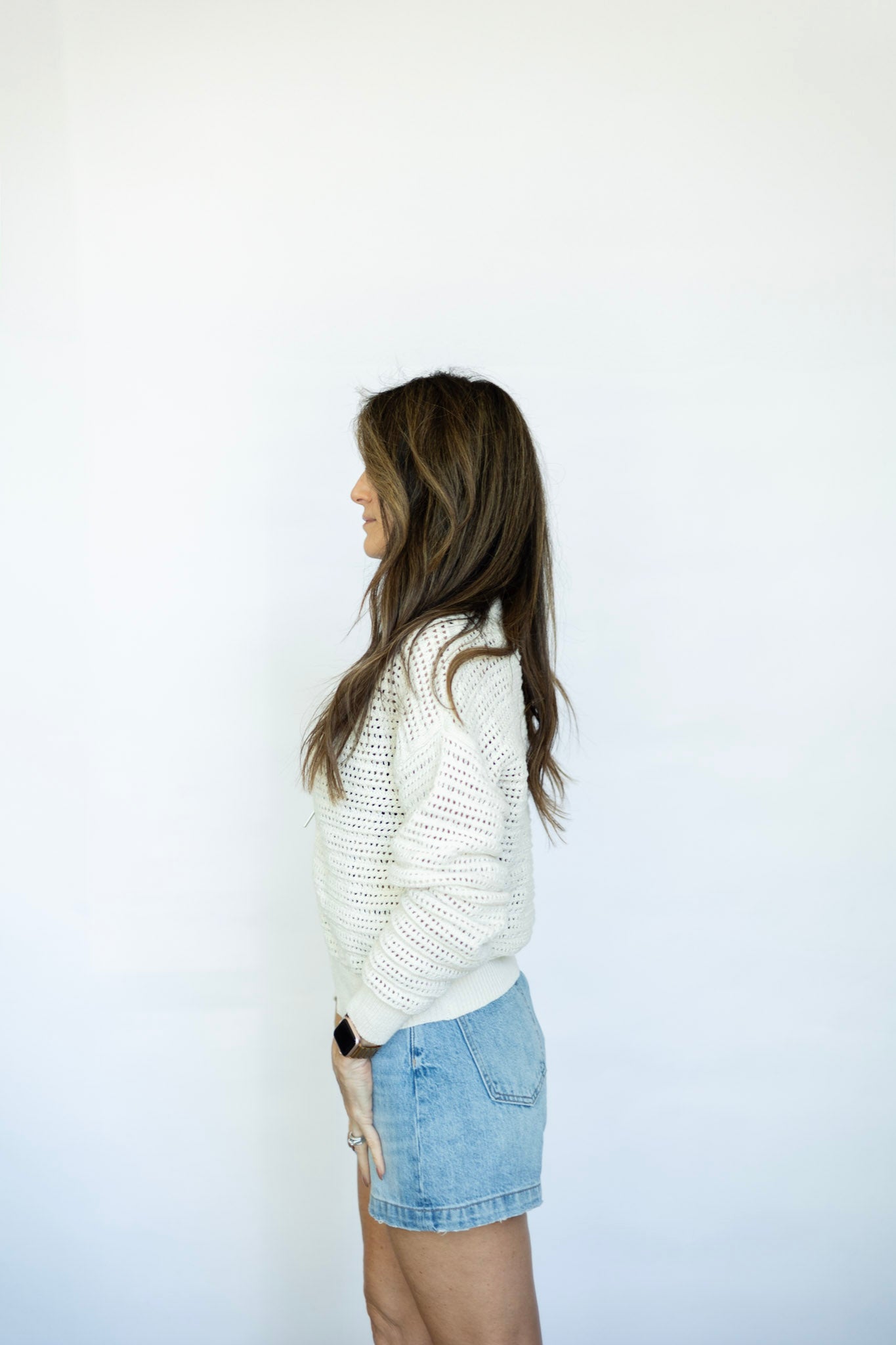 Open Knit Bomber