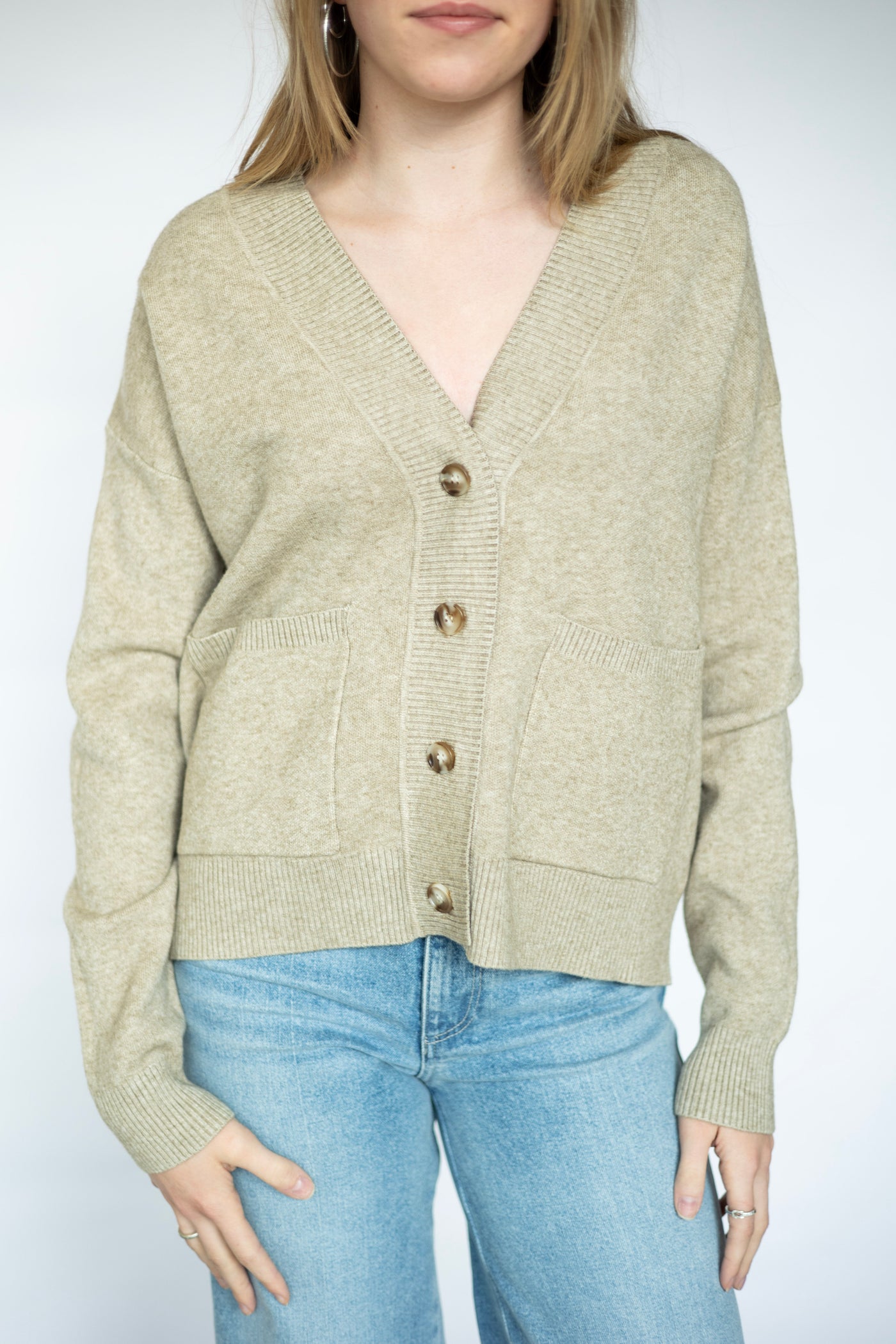 Kelsie Button Front Cardigan w/ Pockets