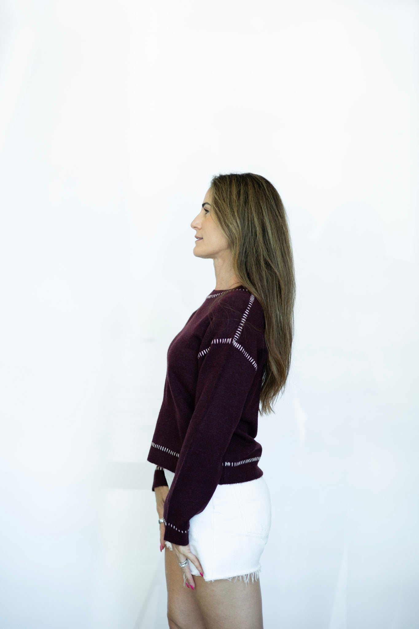 Lightweight maroon sweater
