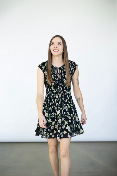 Short, floral dress for women