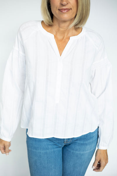 Long sleeve, white blouse