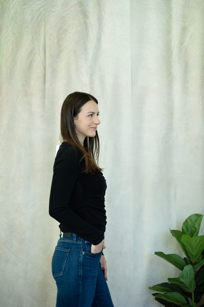 Sparkly, mesh, long sleeve shirt