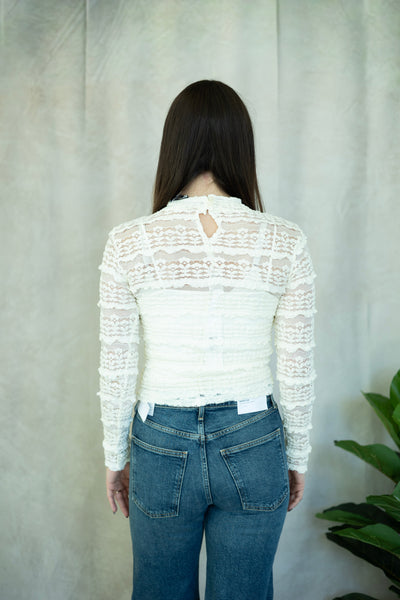 Lace long sleeve top