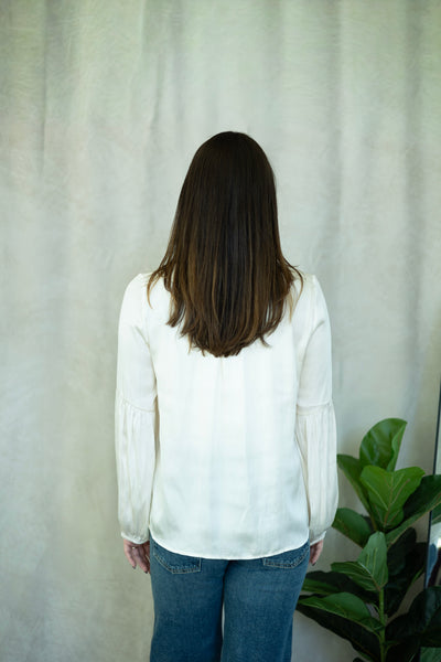 White, long sleeve blouse