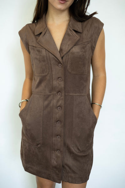 Suede tank dress