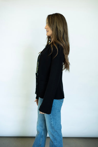 Button up knitted jacket