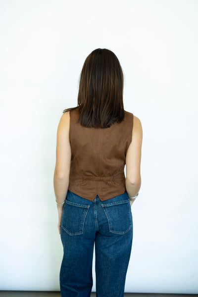 Suede vest for women