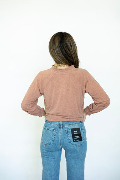 Women's elevated basic long sleeve