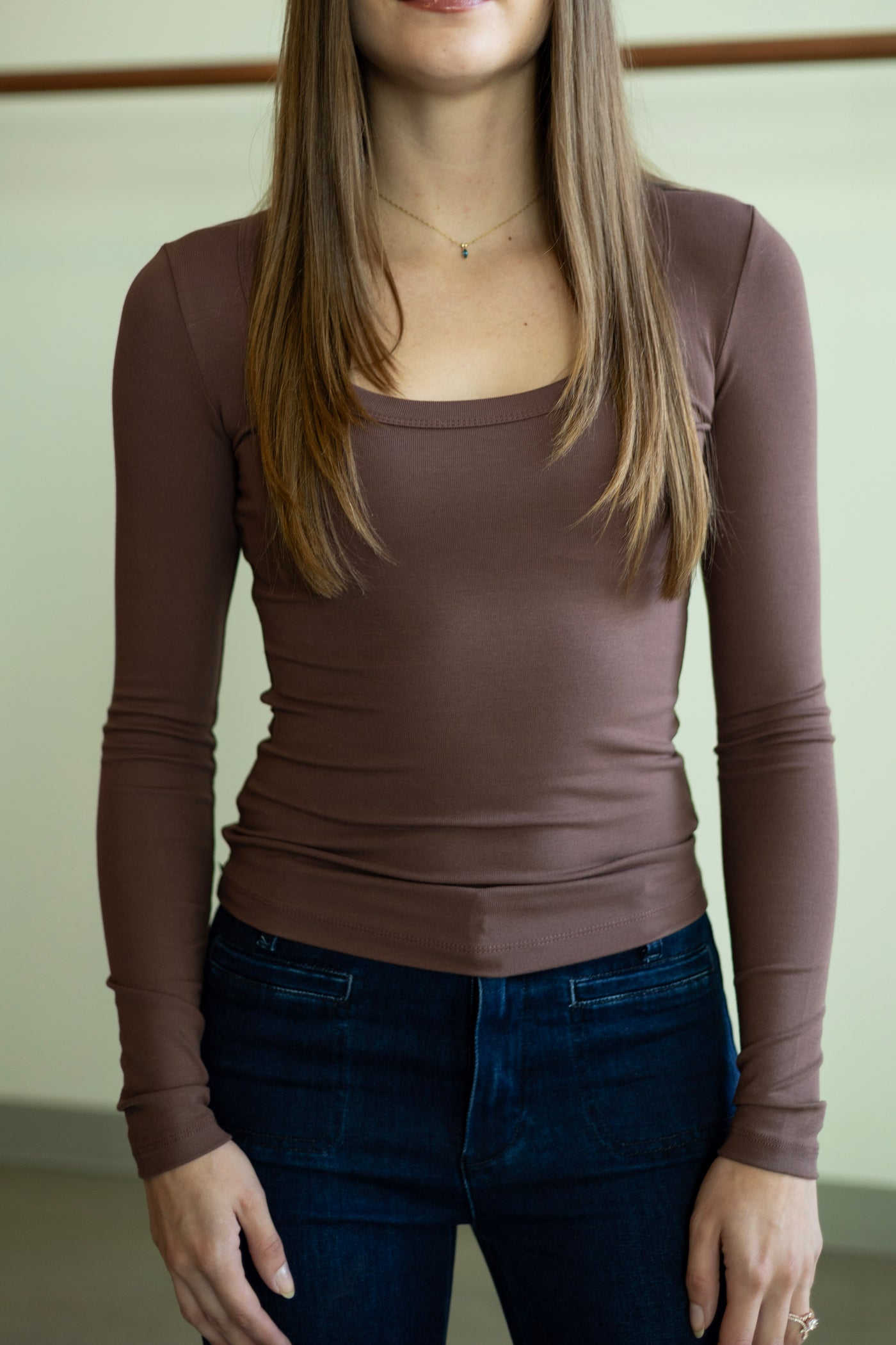Second Skin Scoop Neck Top
