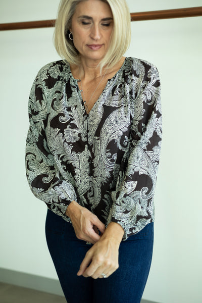 Paisley Blouson Blouse
