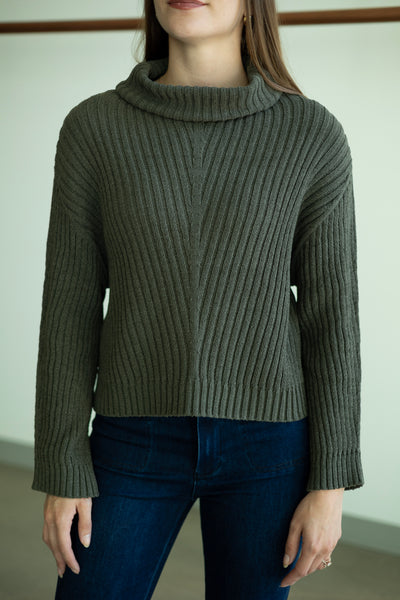 Textured Turtleneck Sweater