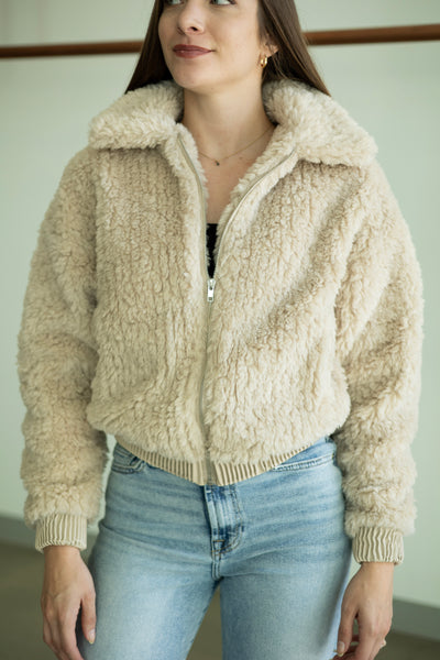 Sofia Wubby Contrast Trim Bomber Jacket