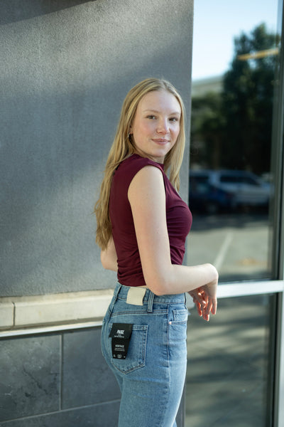 Walk Away Shirred Top