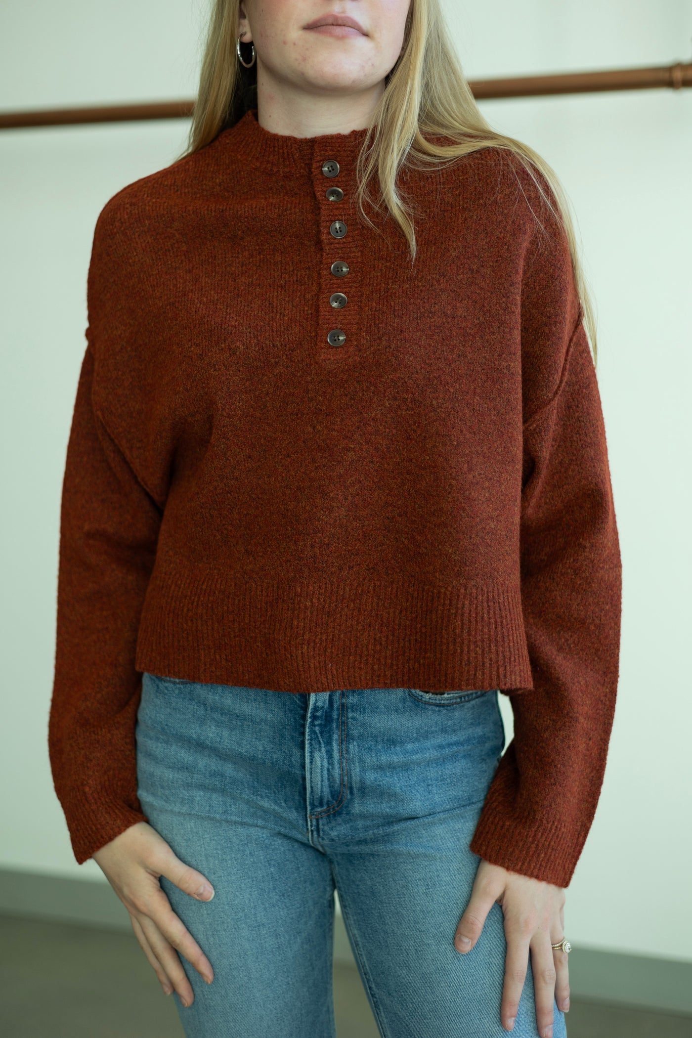 Half Button Down Sweater
