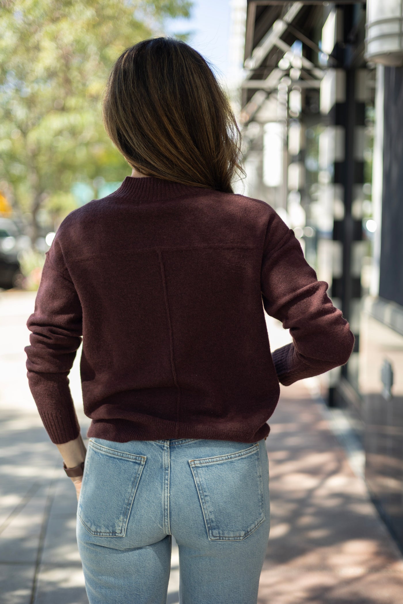 High Neck Basic Sweater Top