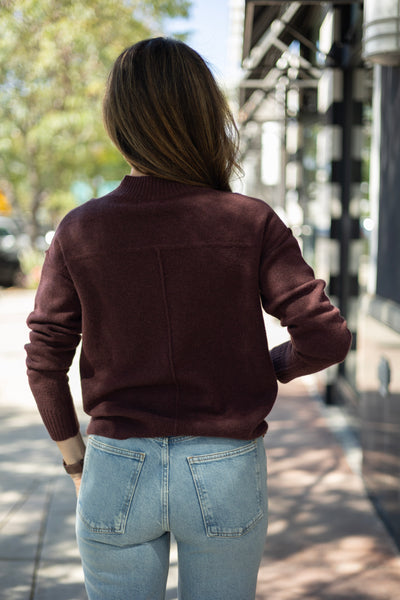 High Neck Basic Sweater Top