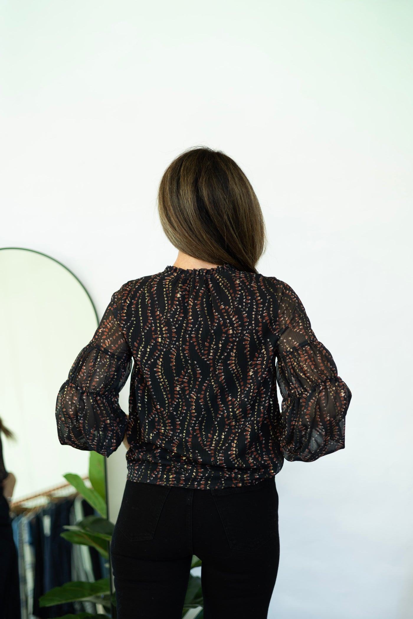 Foil Print Fem Blouse