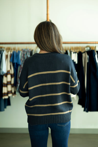 Stripe Round Neck Sweater