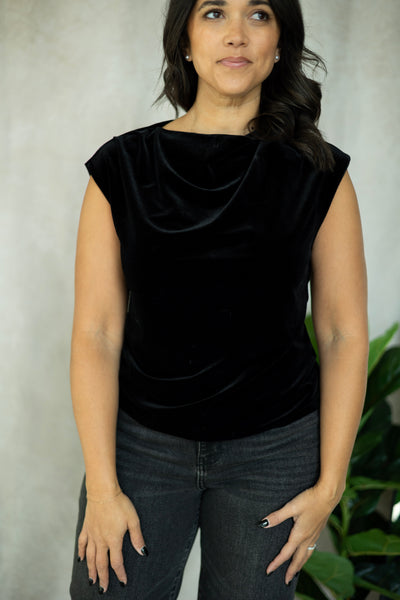 Pleated Sleeveless Top