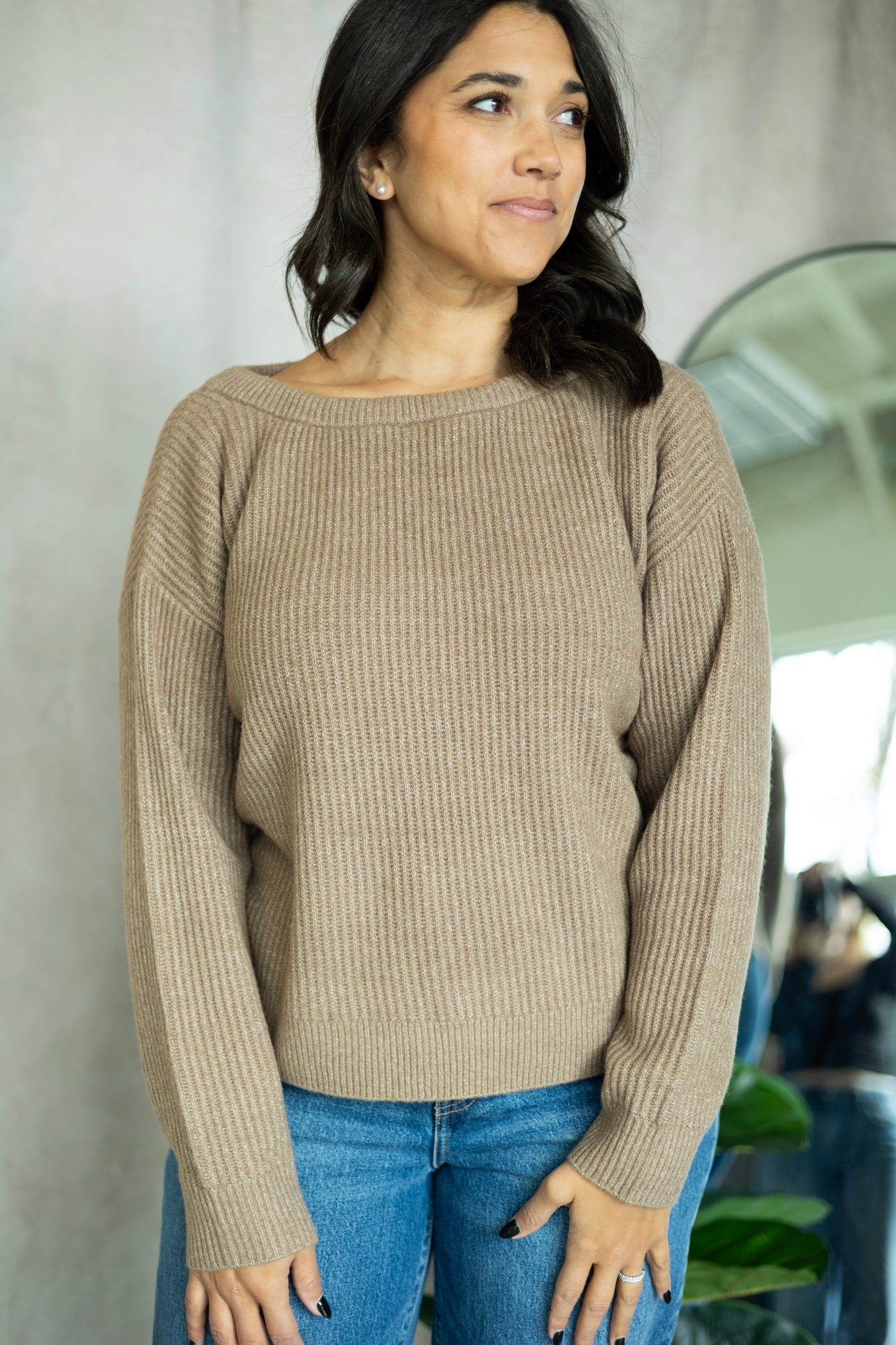 Stassi Satin Tie Sweater