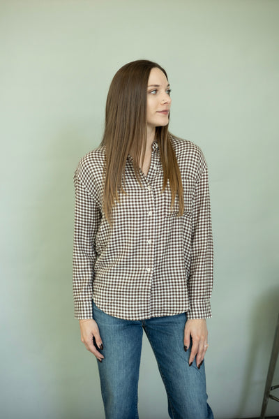 Soft plaid button up for women