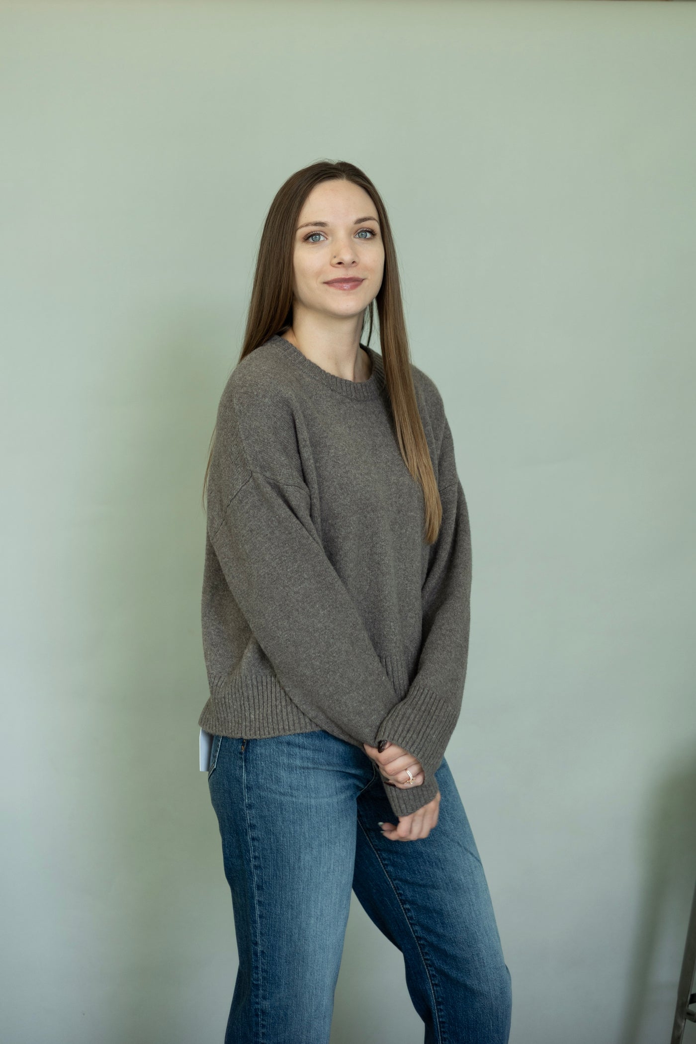 Casual brown sweater for women