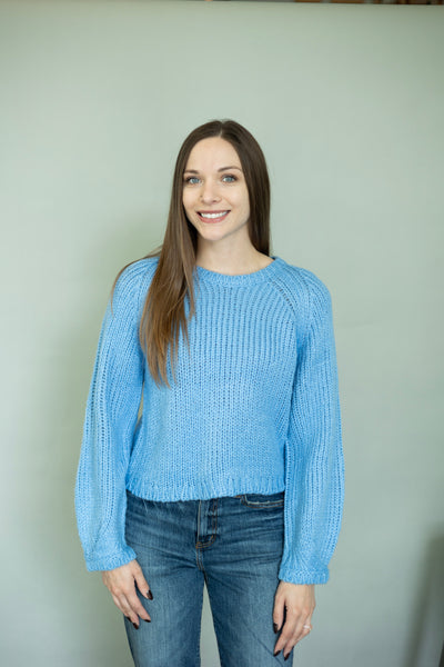 Light blue sweater for women