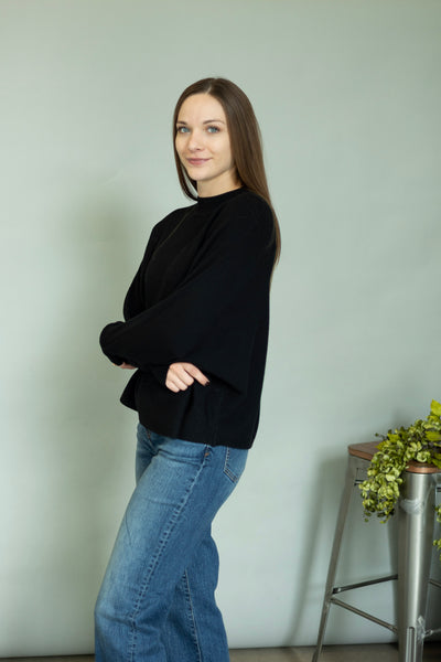 Black Dolman sleeve top