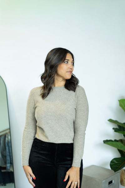 Sparkle Crew Neck Long Sleeve Sweater