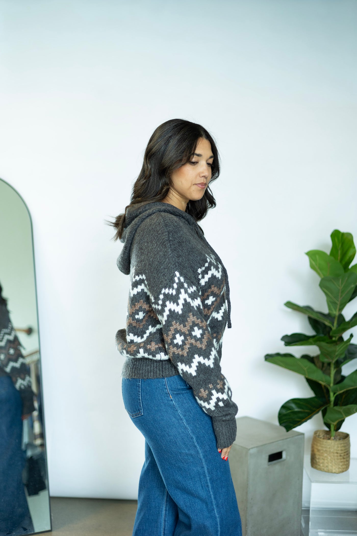 Zip-Up Fairisle Hoodie