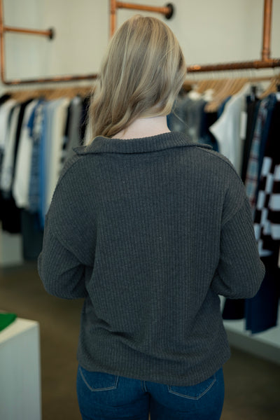 Cozy, ribbed, casual long sleeve 