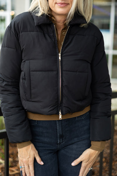 Cropped puffer jacket