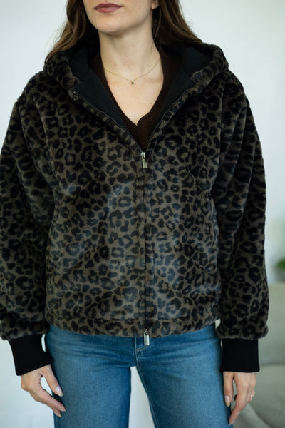 Lucia Fur Zip Up Jacket