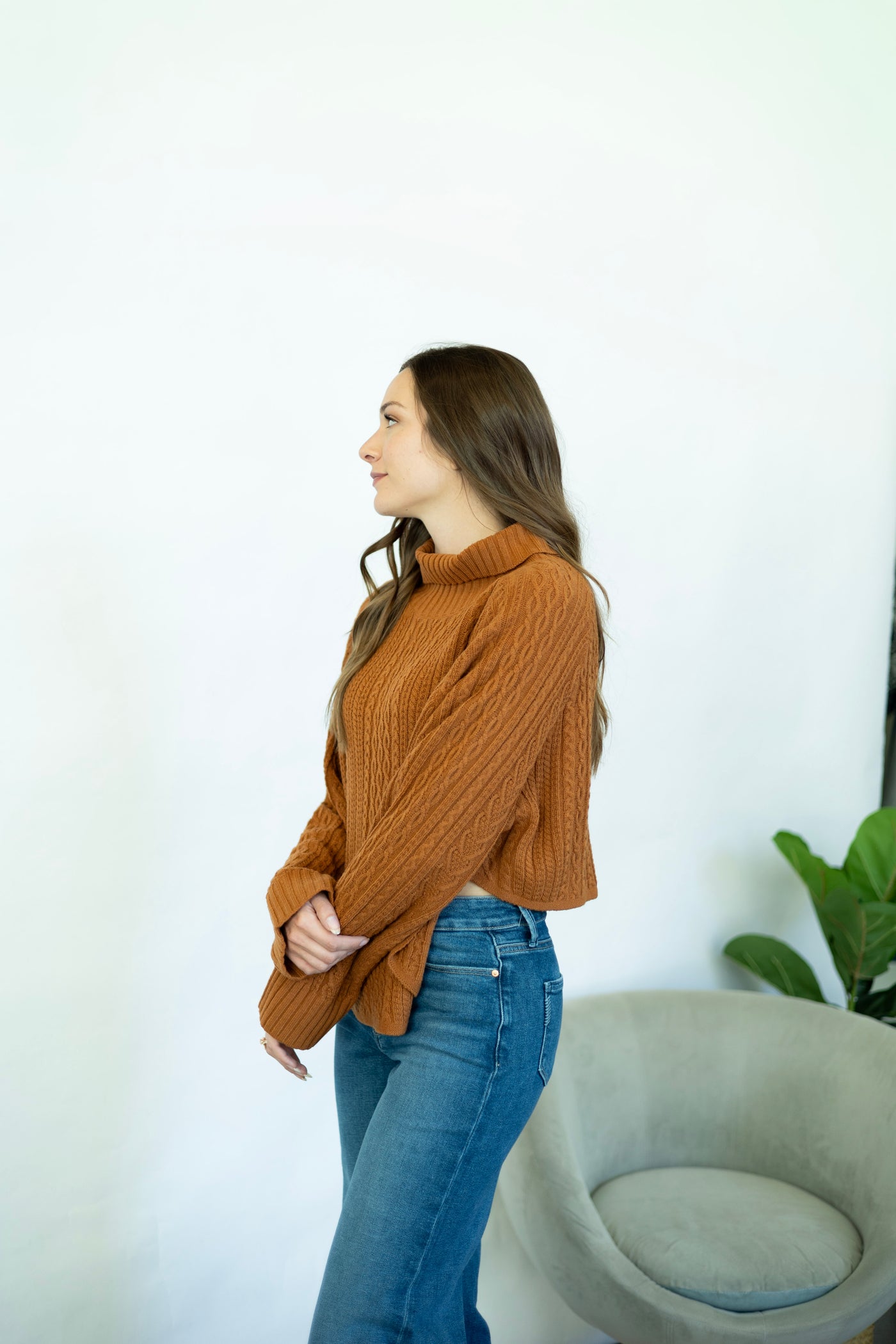 Elevated orange sweater for women