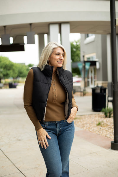 Reversible puffer vest