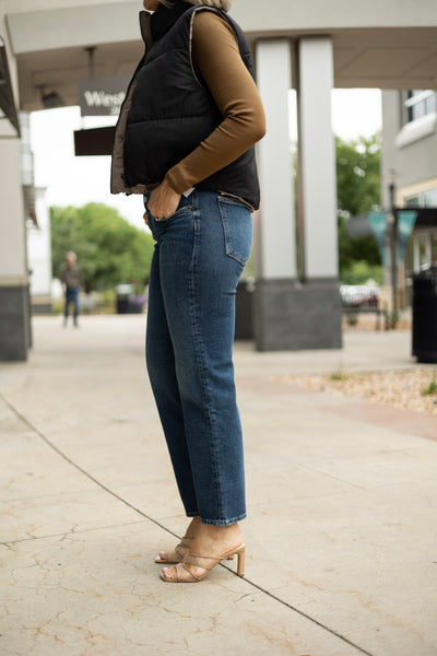 Women's premium slim straight denim