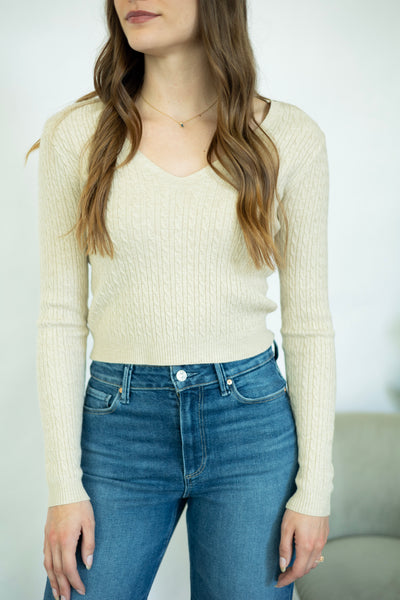 Light tan sweater for women