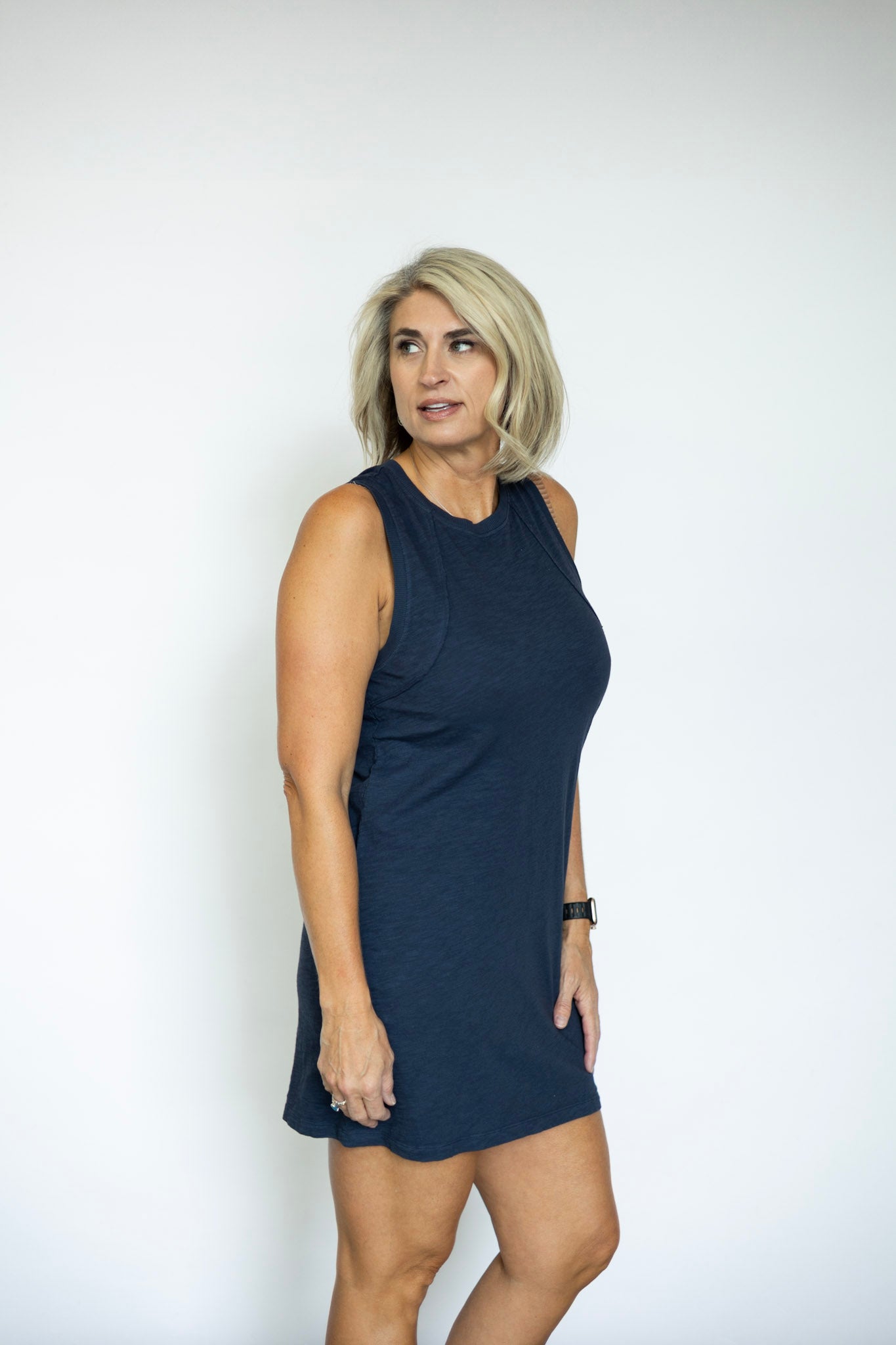 Navy blue tank dress