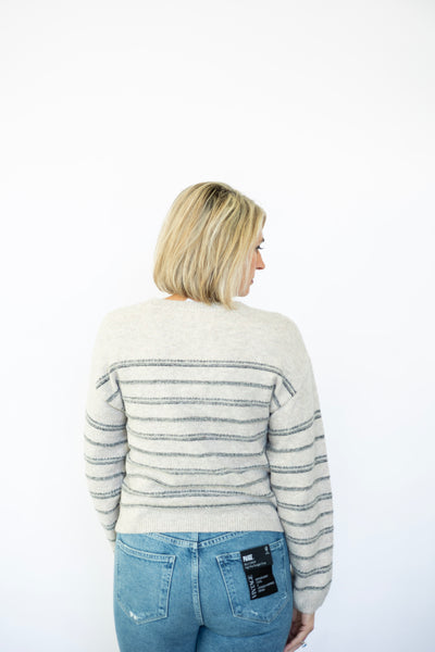 Open Windows Striped Pullover Sweater