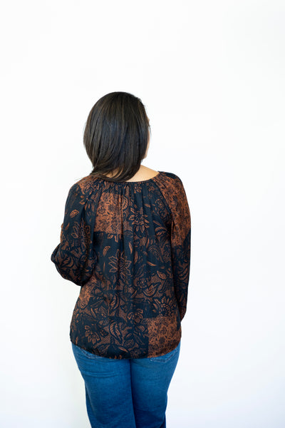 Patchwork Printed Blouse