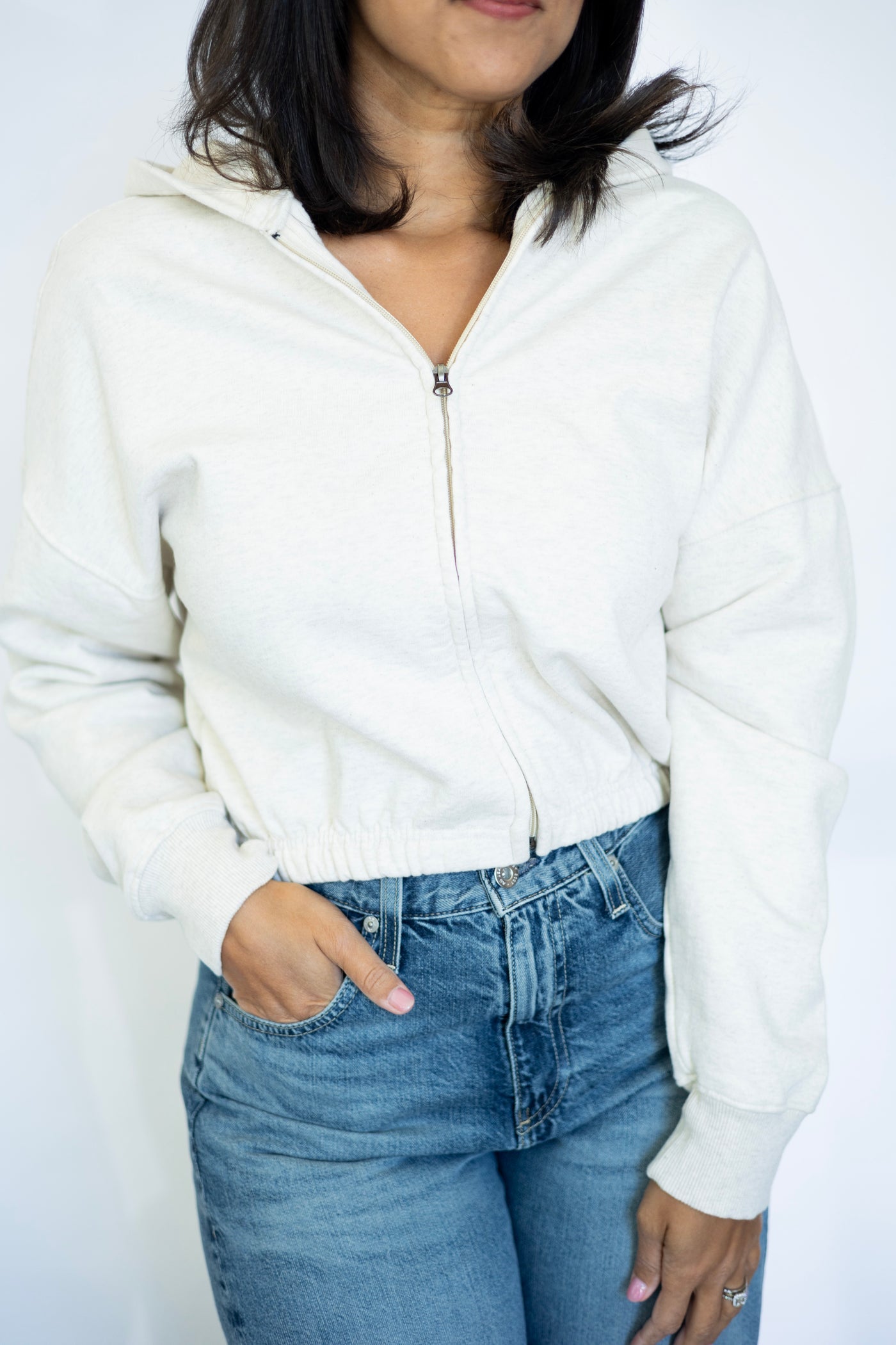 Fenedra LS Zip Up Cropped Hoodie