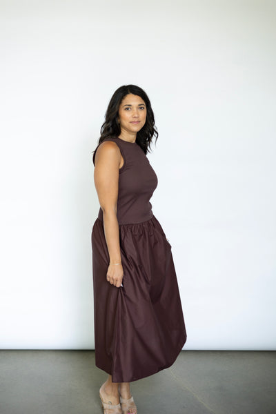 Classy drop waist dress