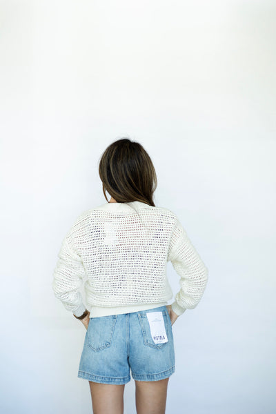 Open Knit Bomber