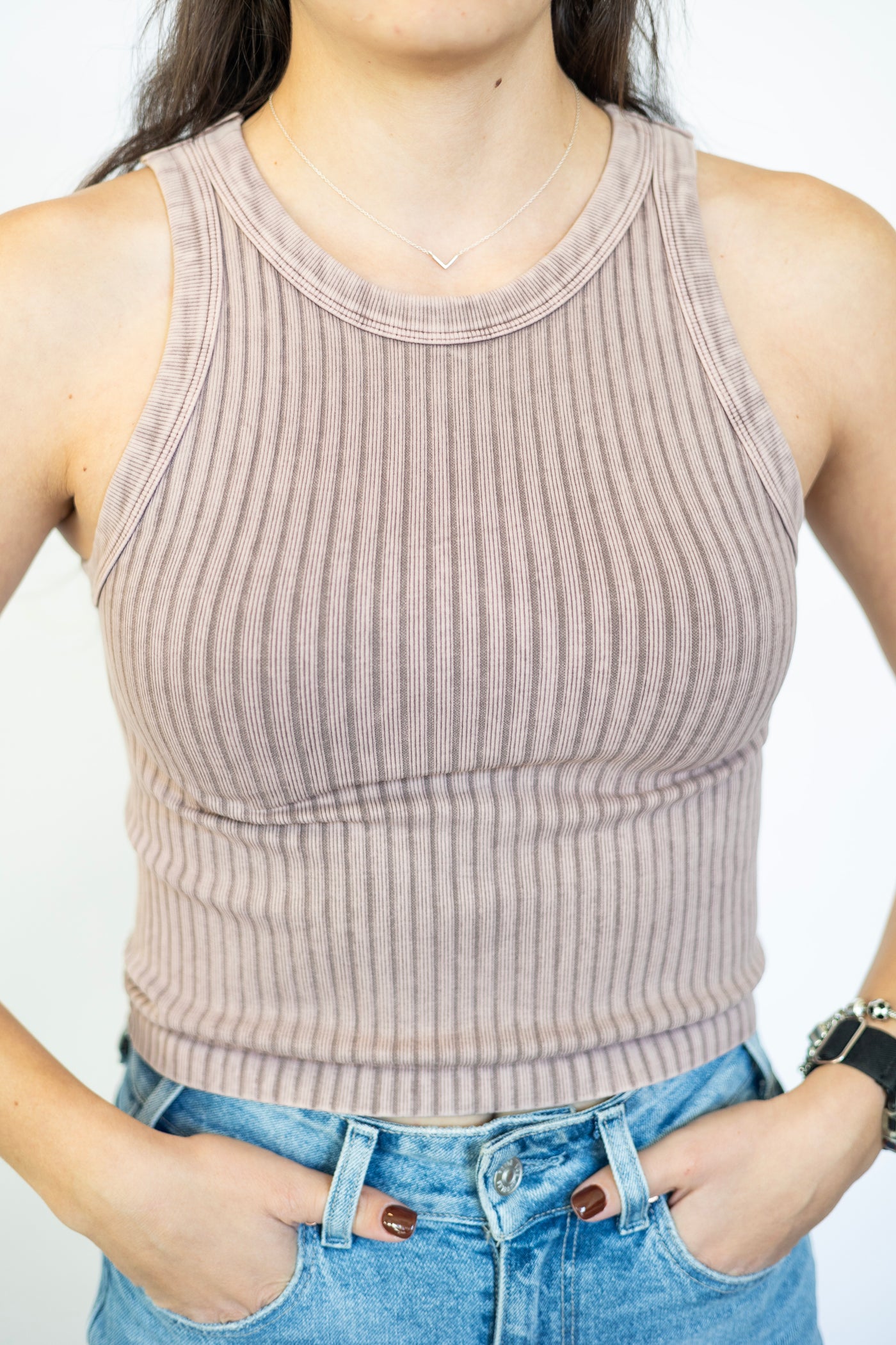 Vintage Wide Ribbed Tank Top