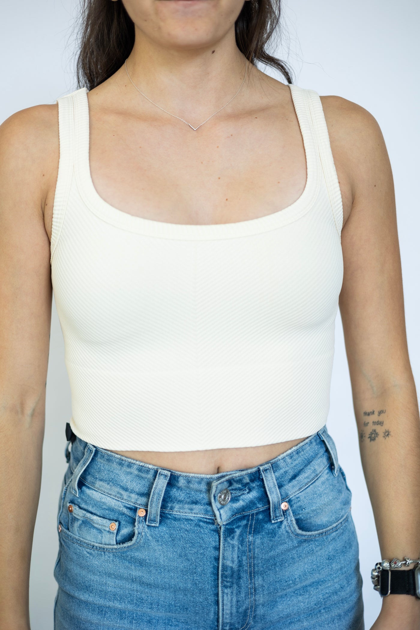 Chevron Ribbed Crop