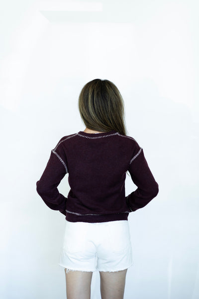 Lightweight maroon sweater